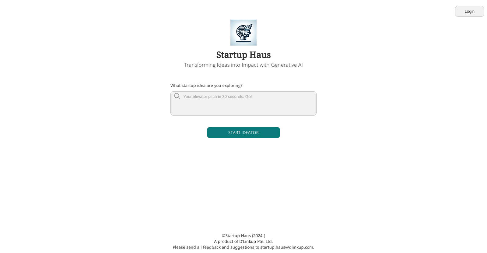 Startup Haus website