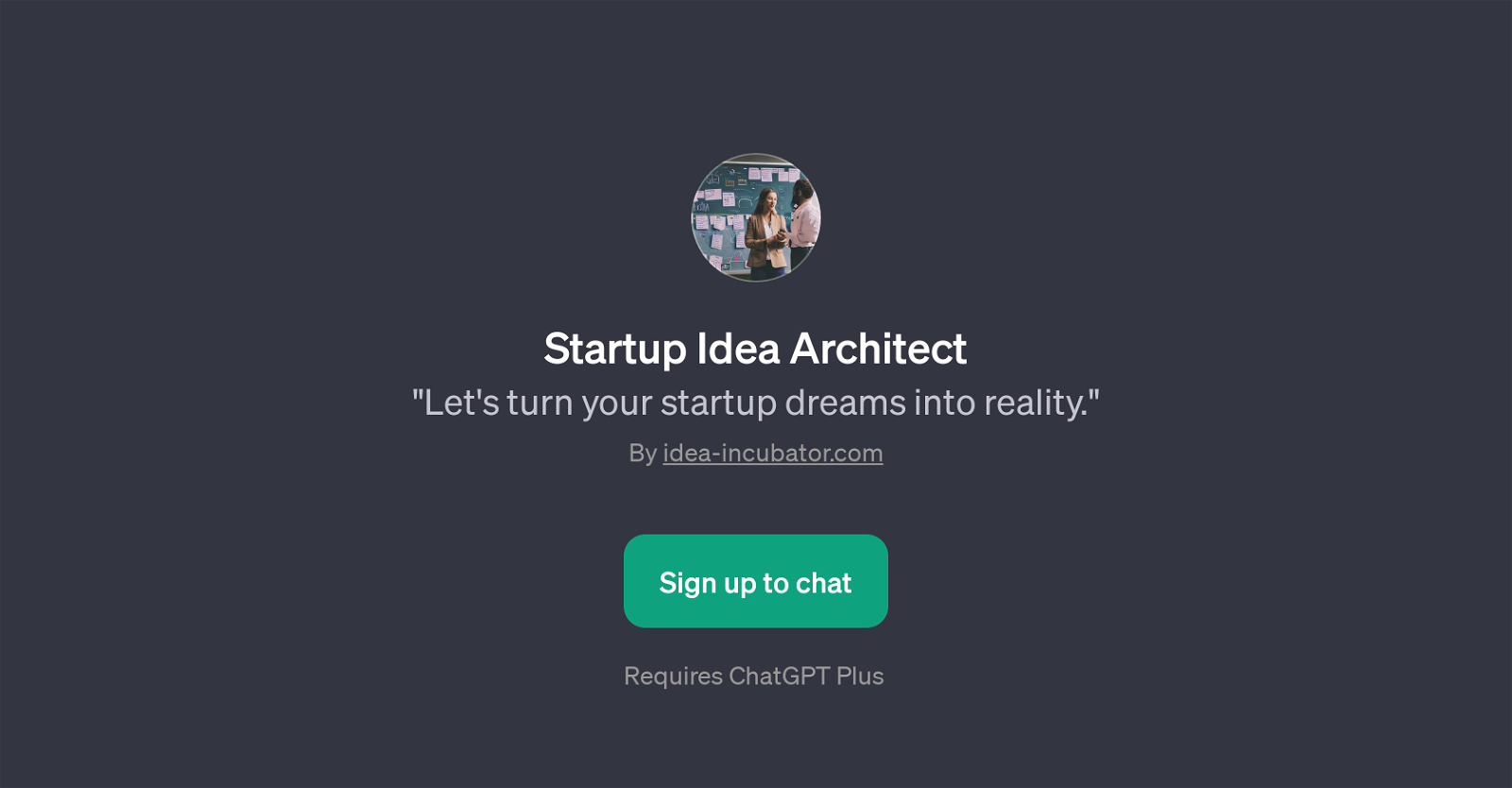 Startup Idea Architect website