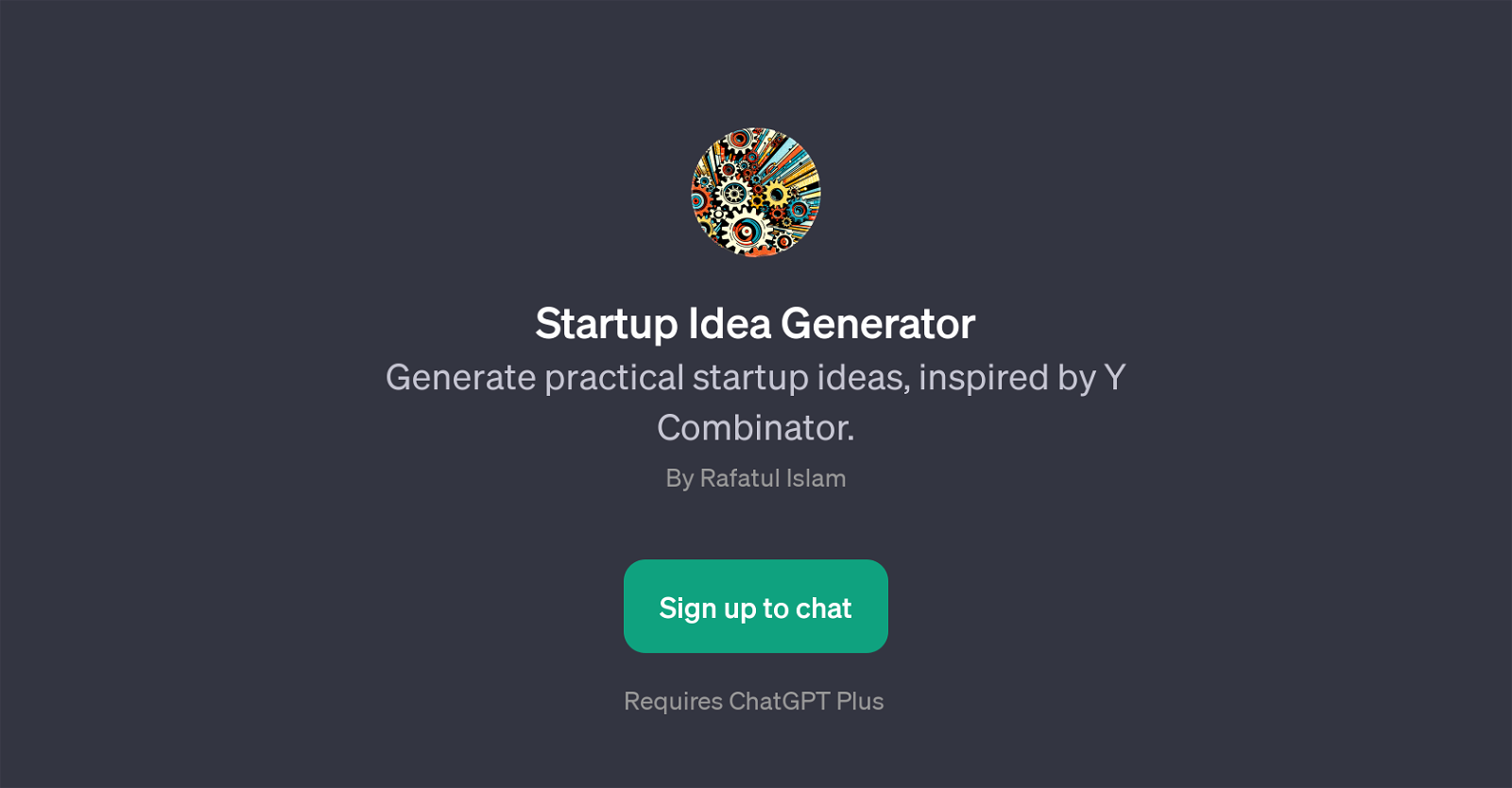 Startup Idea Generator website