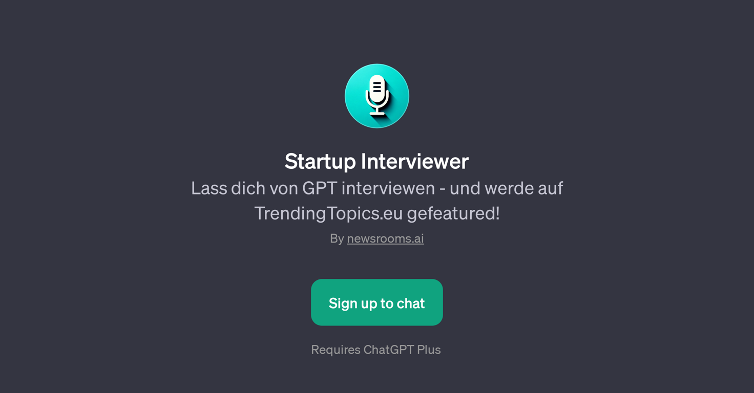 Startup Interviewer website