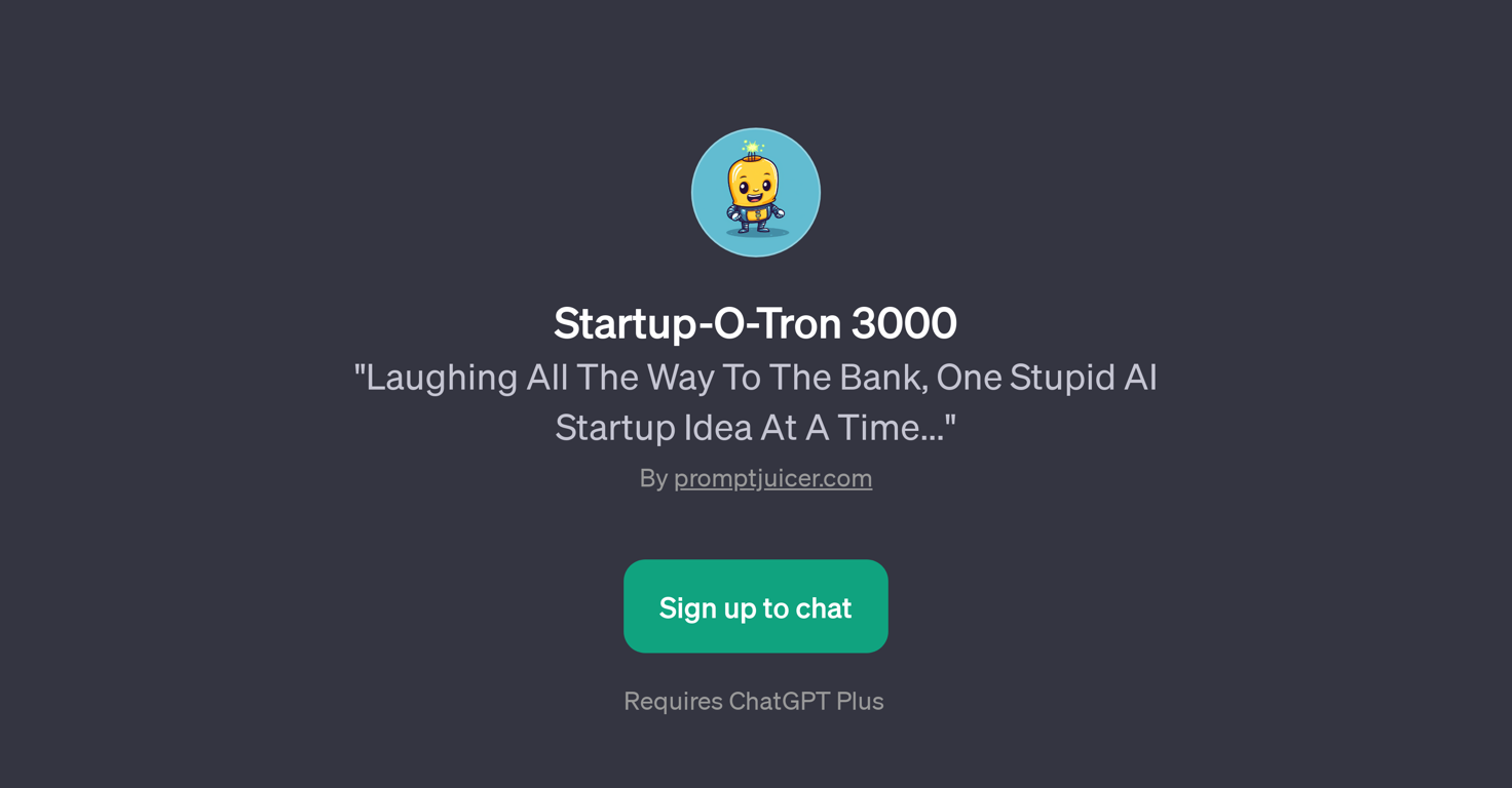 Startup-O-Tron 3000 website