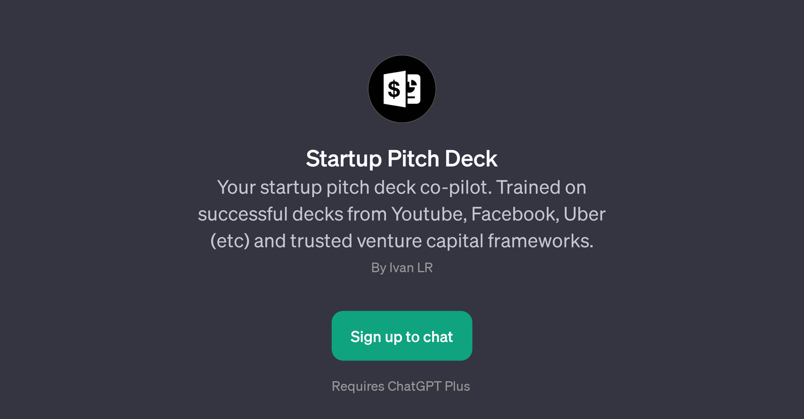 Startup Pitch Deck website