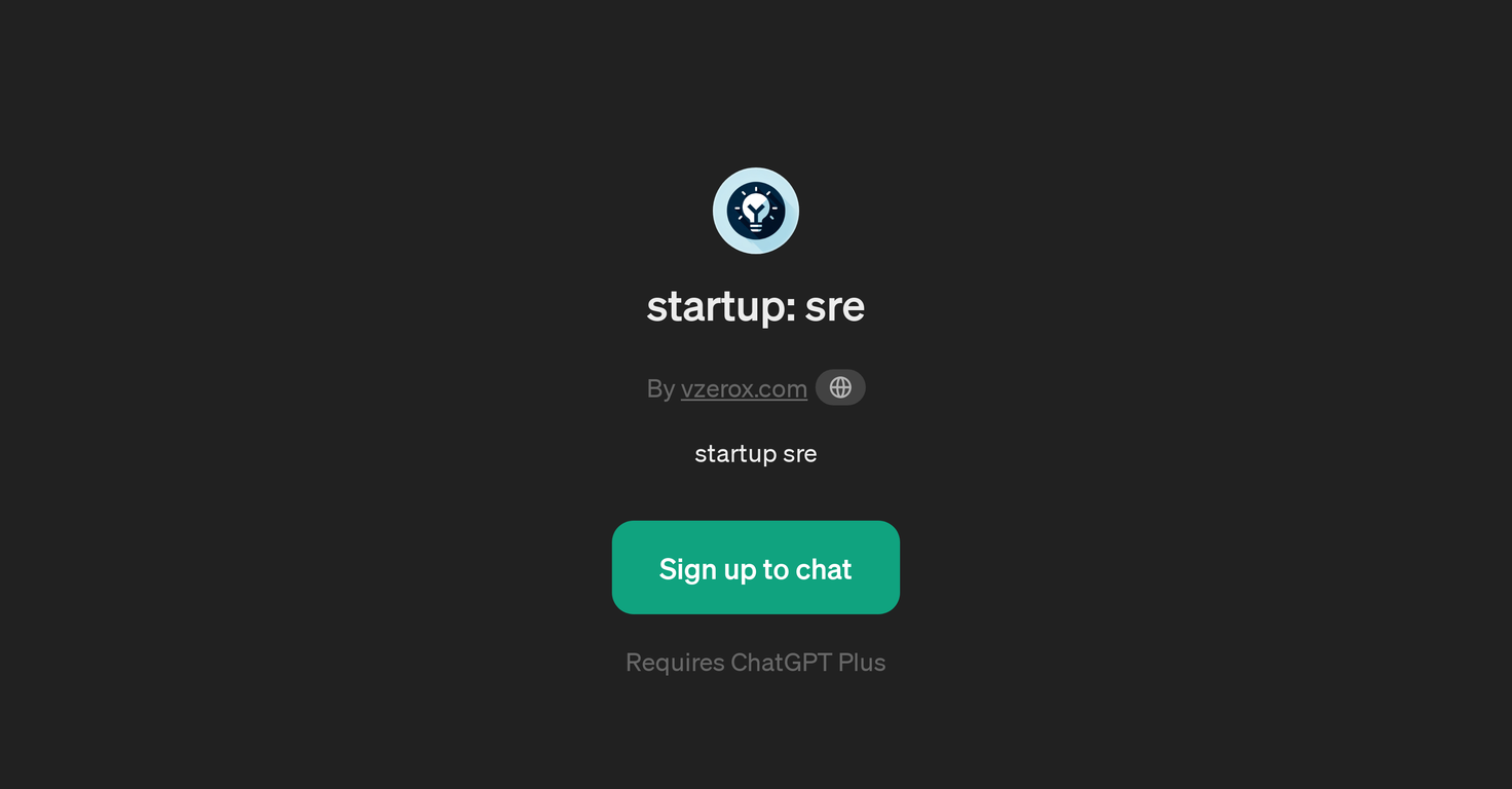 startup: sre website