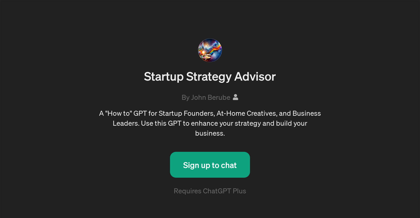 Startup Strategy Advisor website
