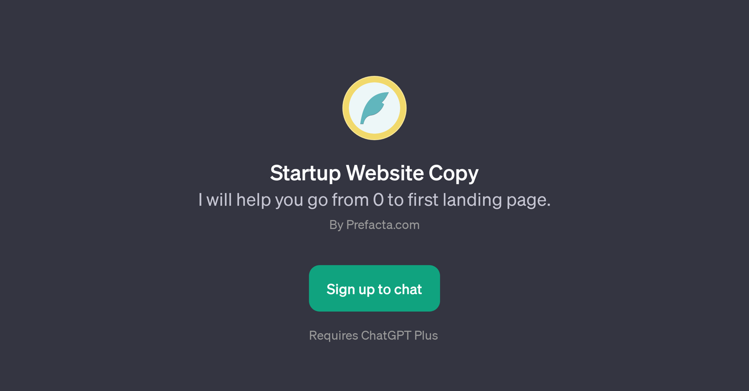 Startup Website Copy website
