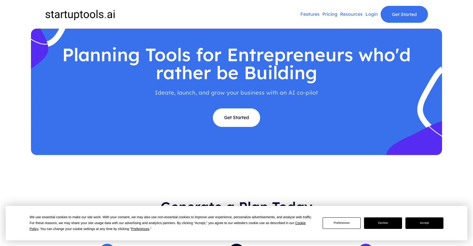 Startuptools website