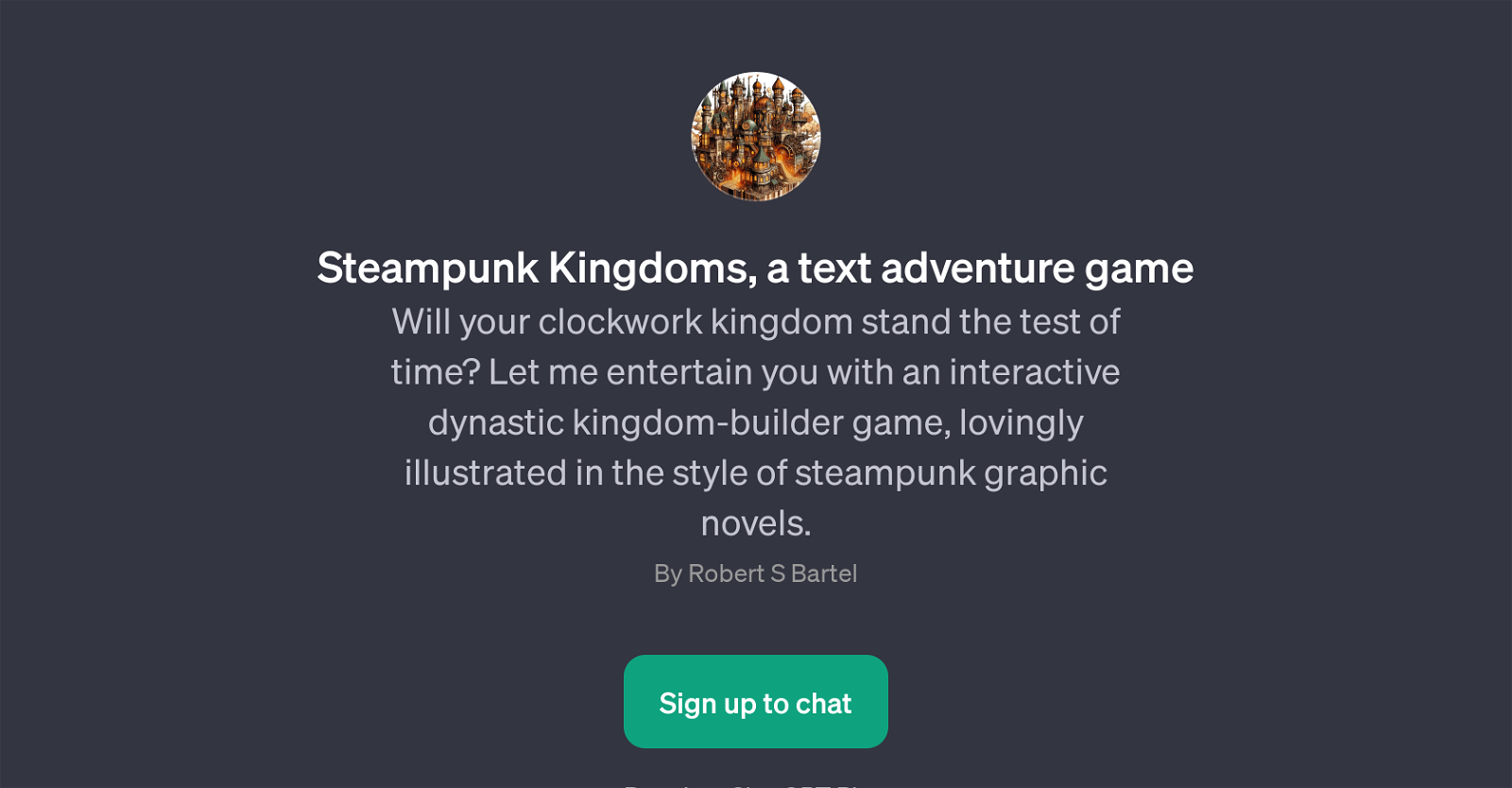 Steampunk Kingdoms website