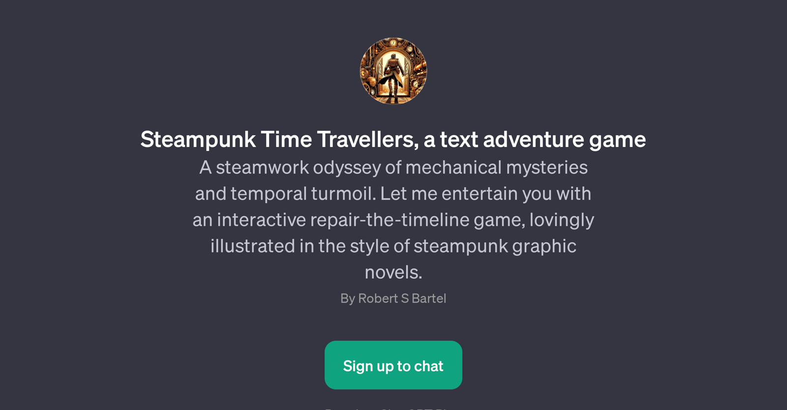 Steampunk Time Travellers website