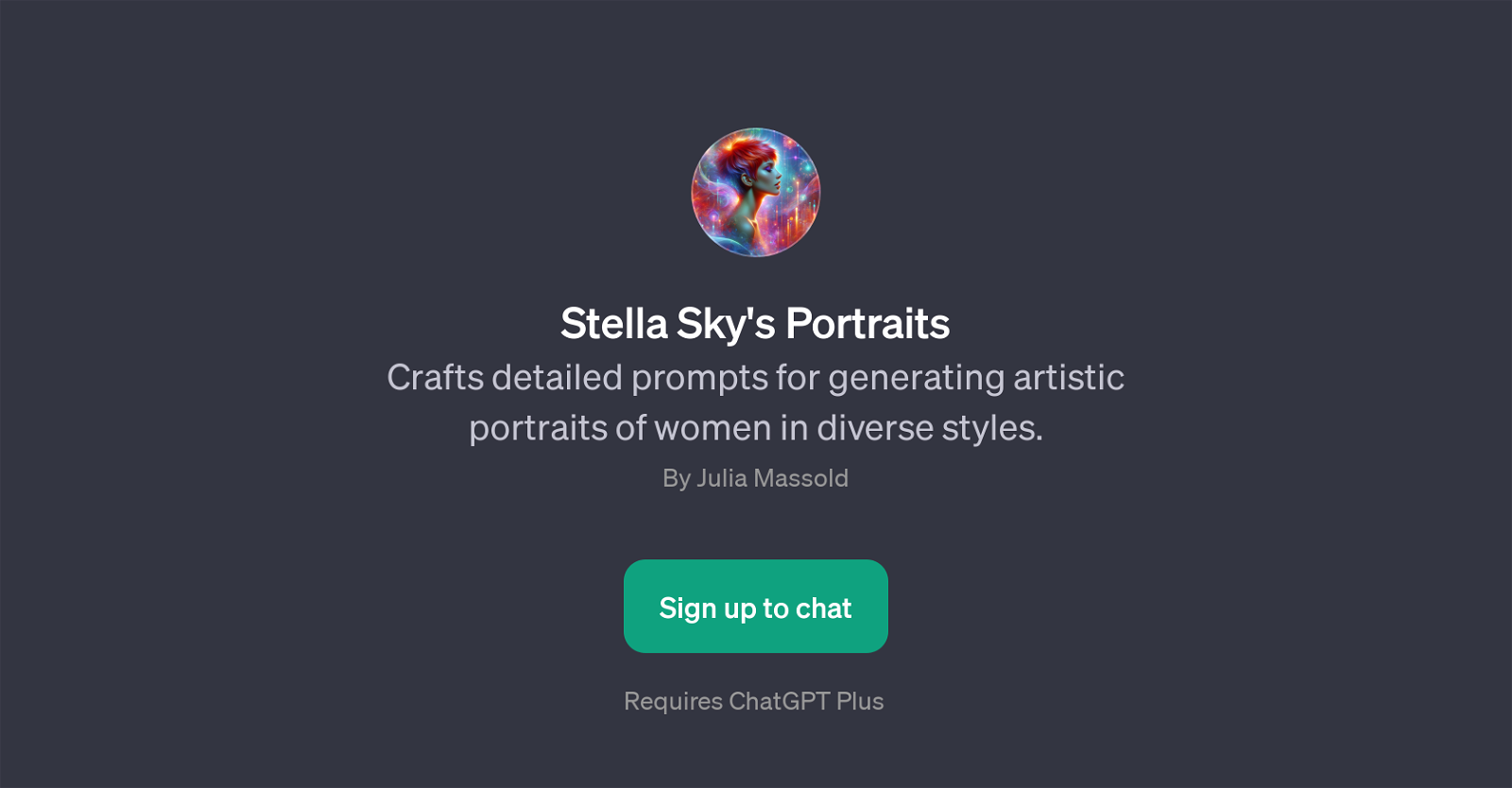 Stella Sky's Portraits website
