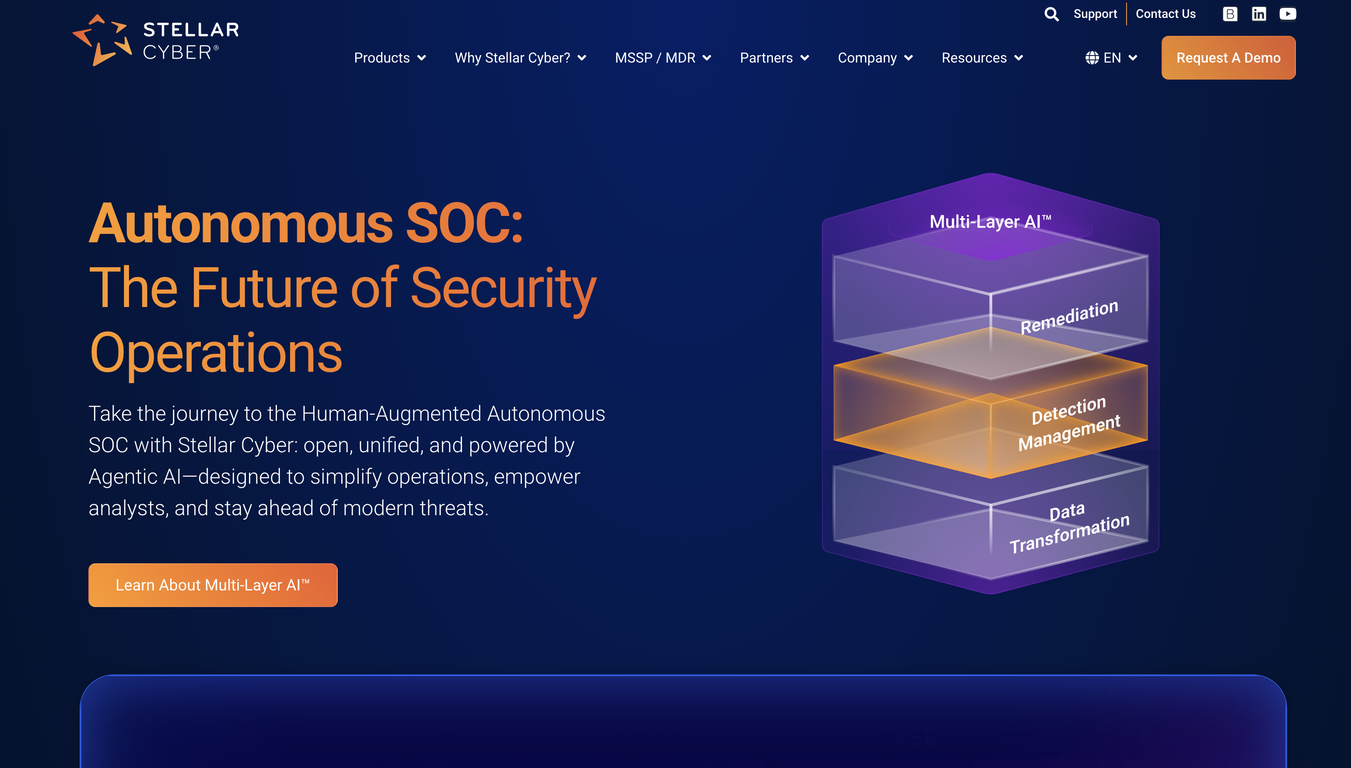 Stellar Cyber website