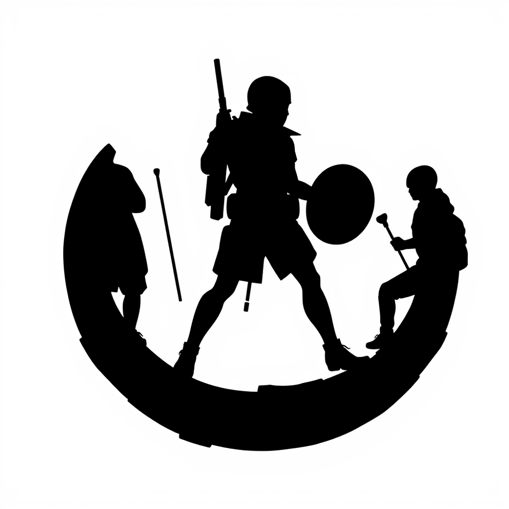 Stencil silhouette illustration isolated on white website