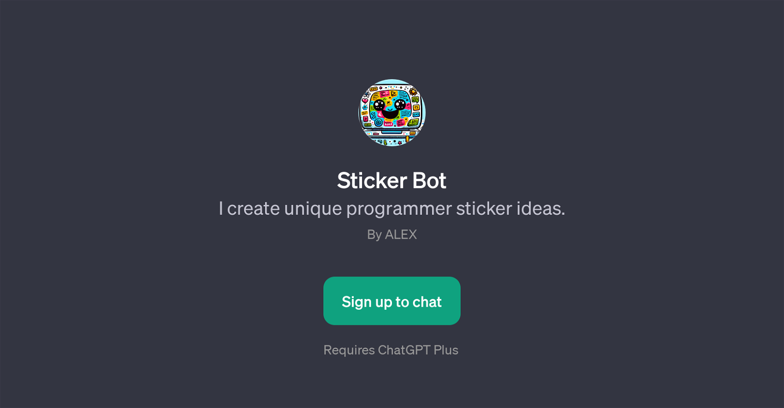 Sticker Bot website