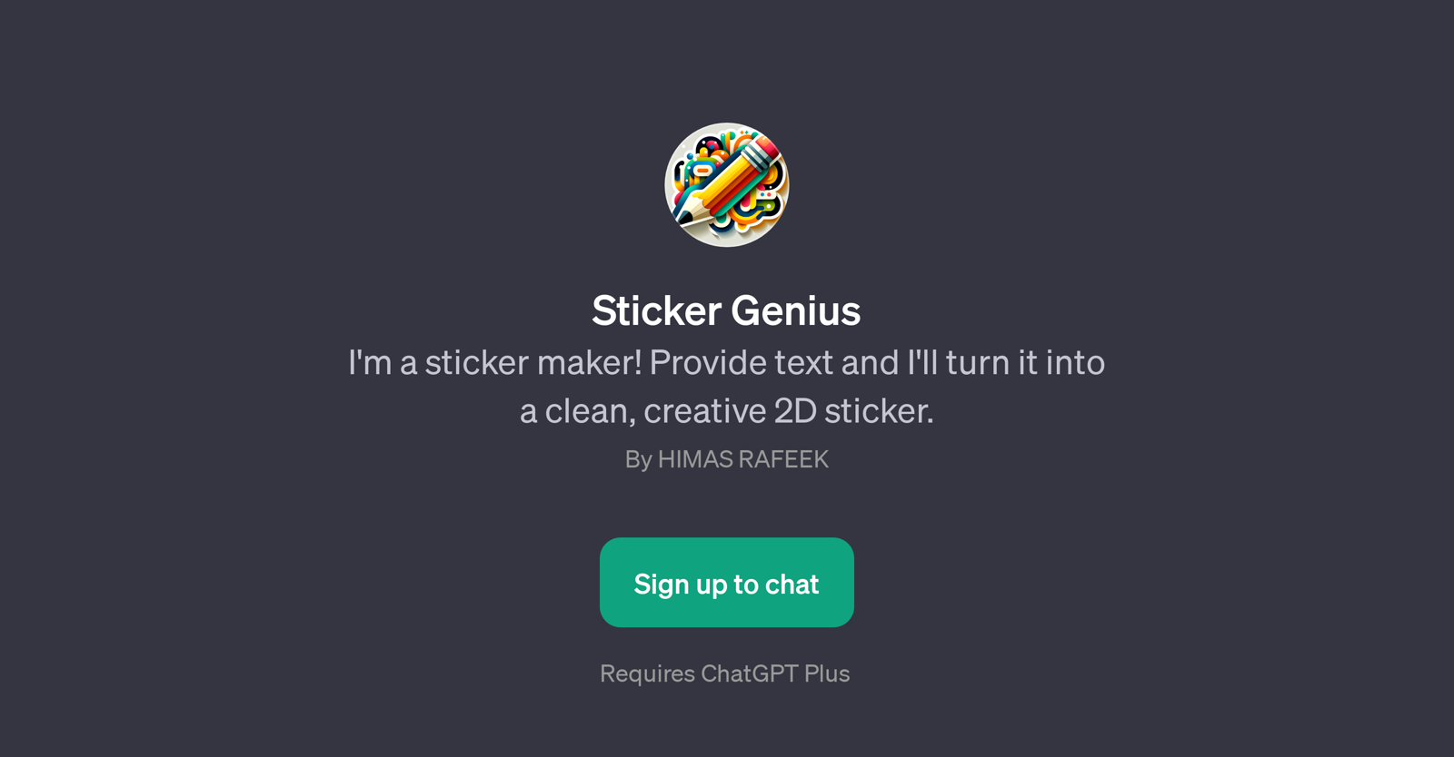 Sticker Genius website