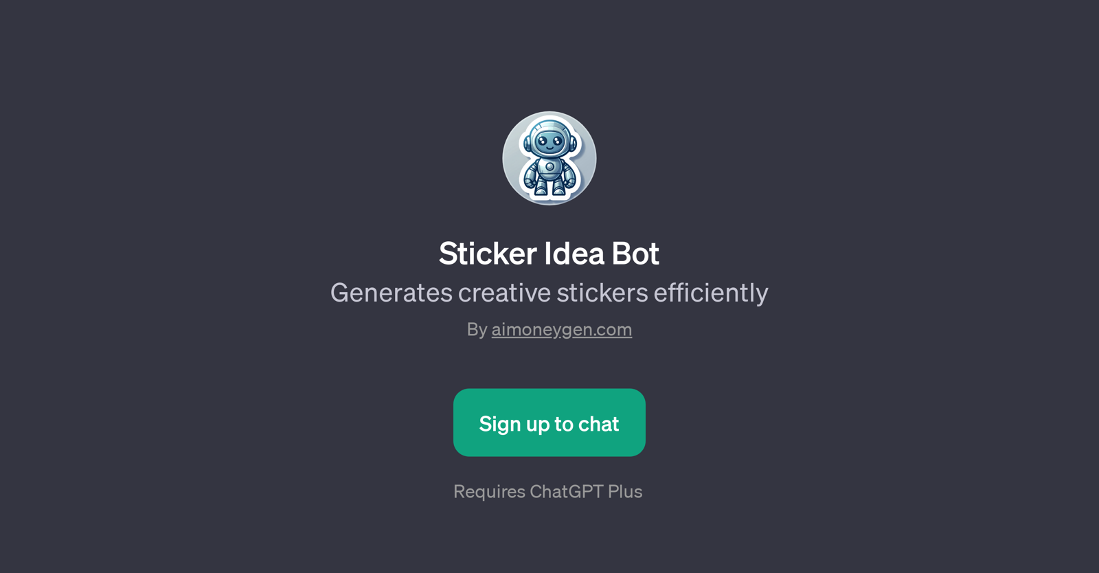 Sticker Idea Bot website