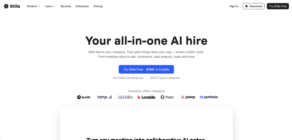 Stilla website