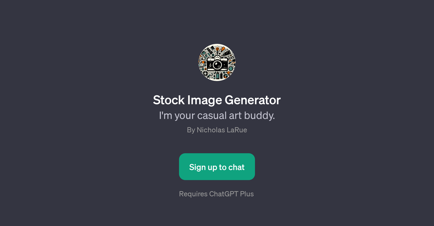 Stock Image Generator website