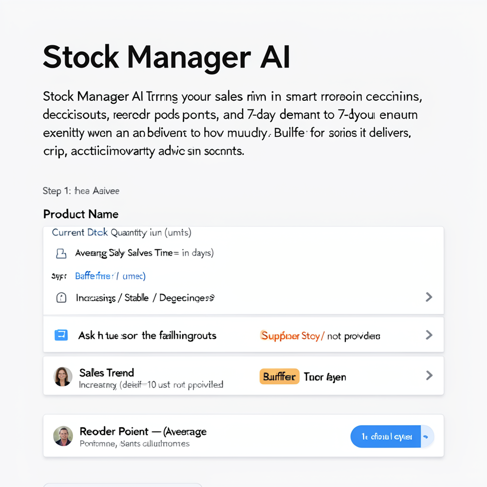Stock Manager AI website