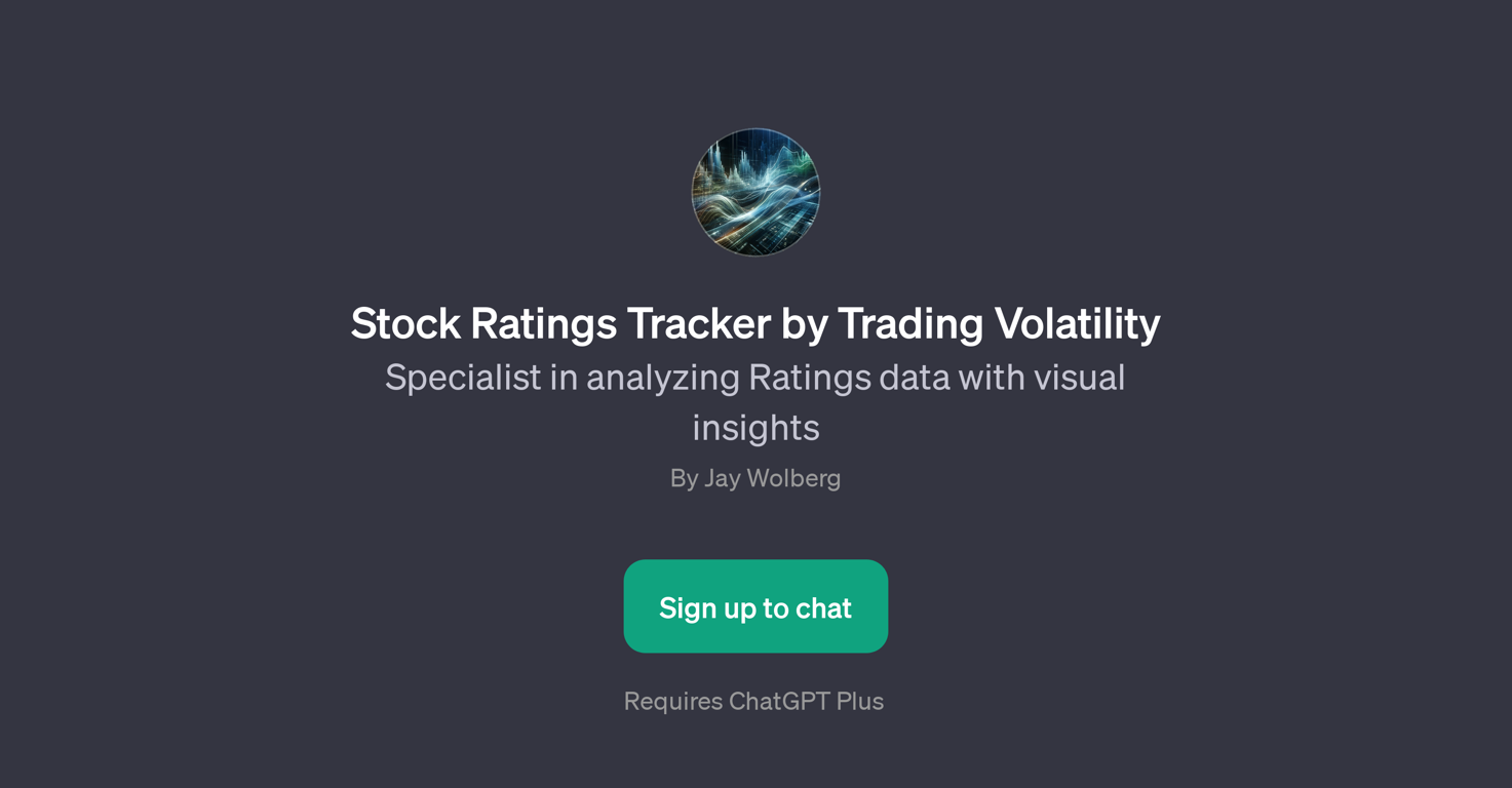 Stock Ratings Tracker by Trading Volatility website