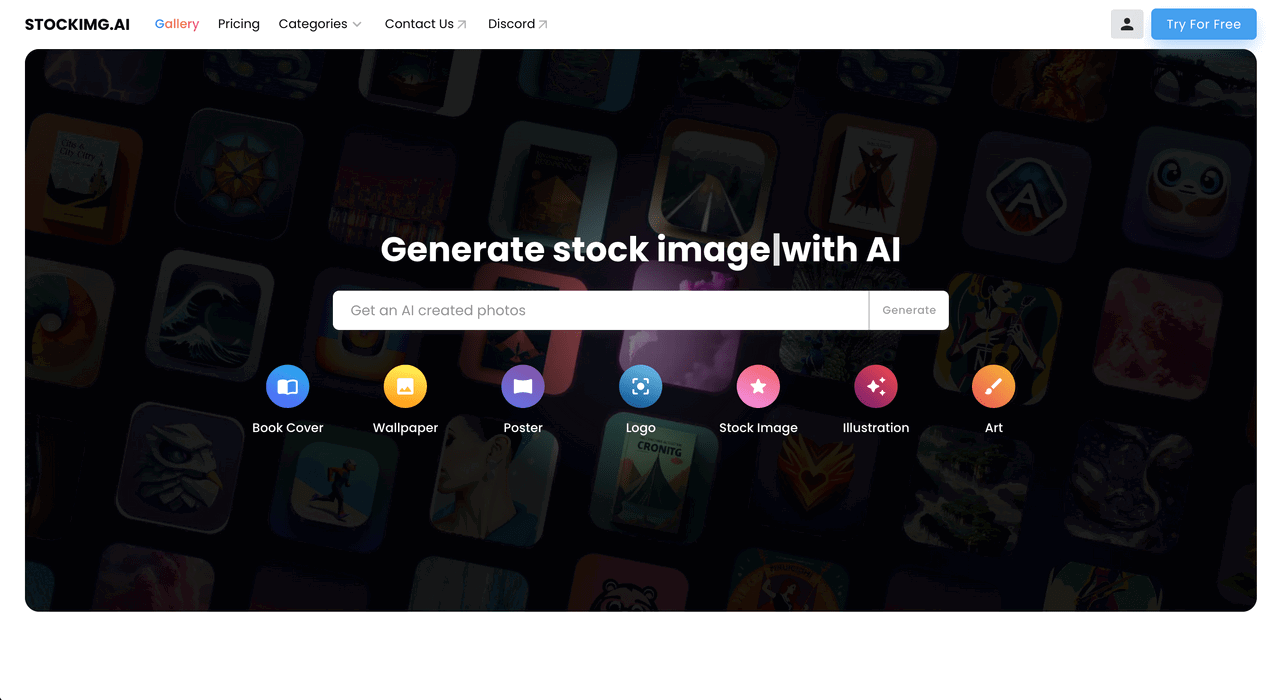 Stockimg AI website