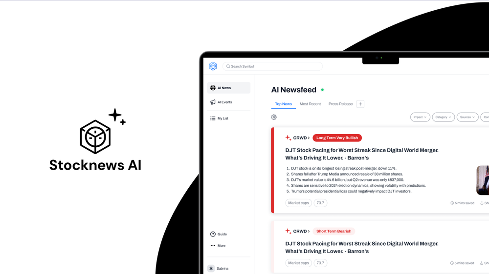 StockNewsAI website