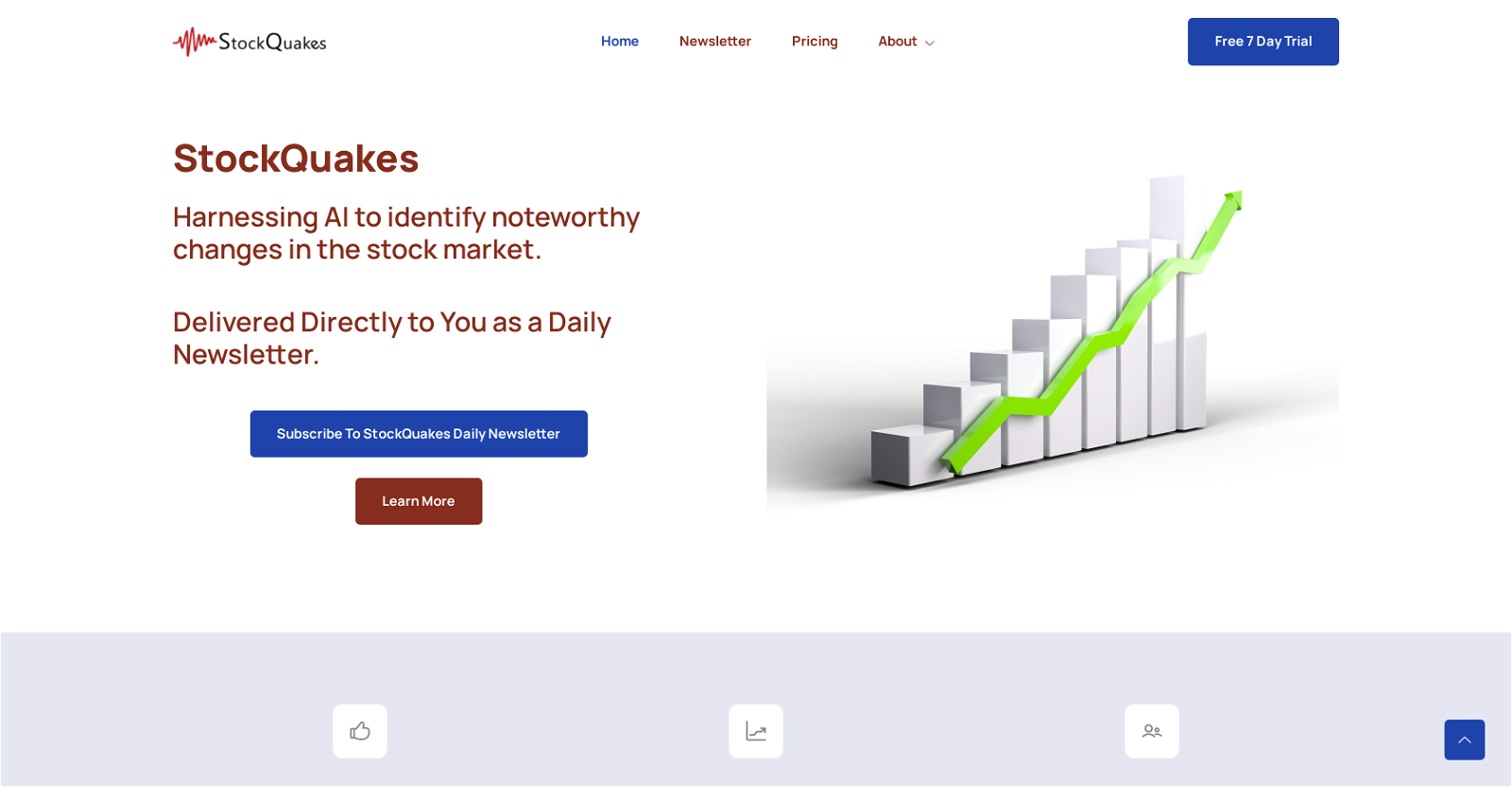 StockQuakes website