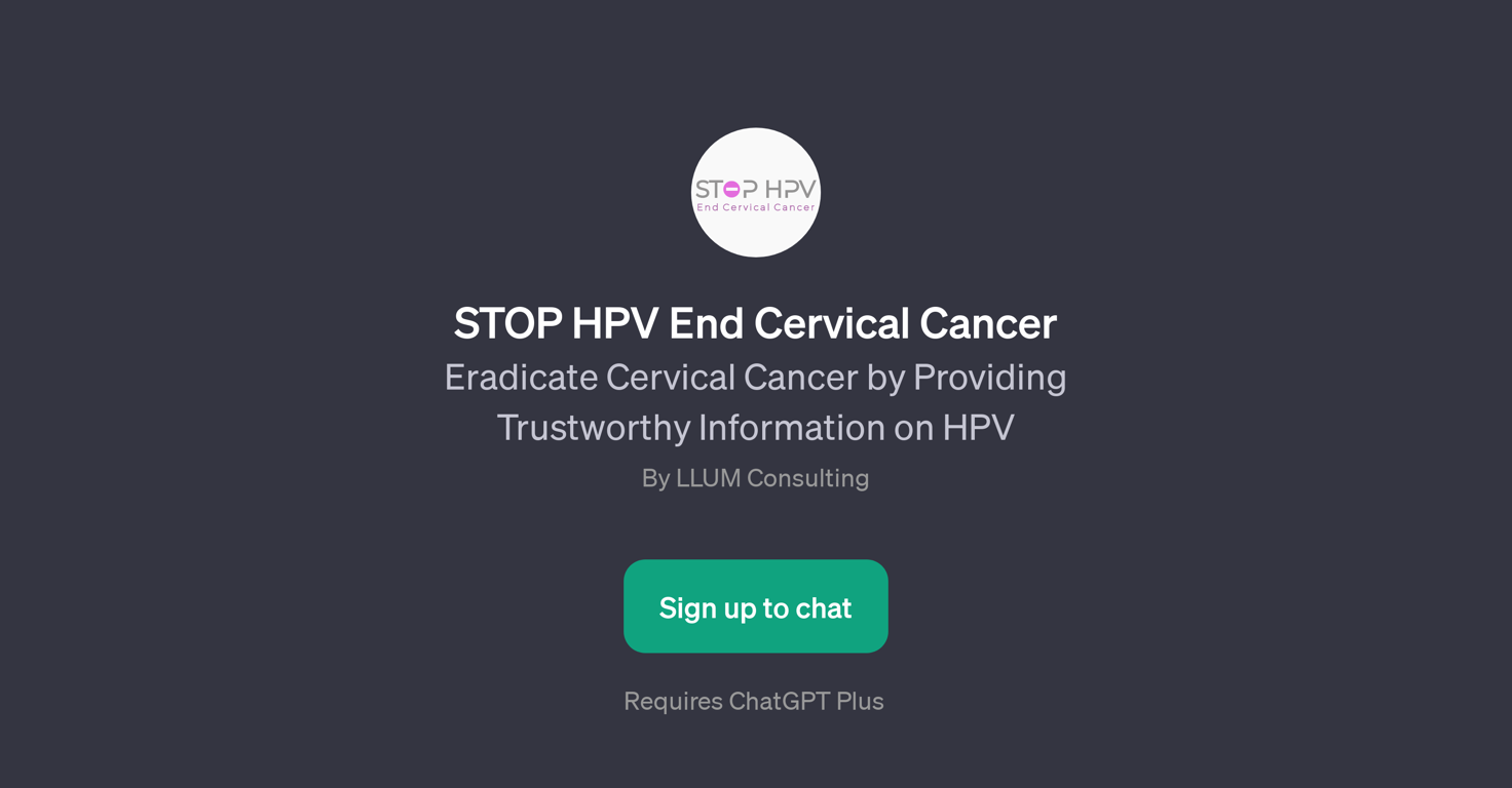 STOP HPV End Cervical Cancer website