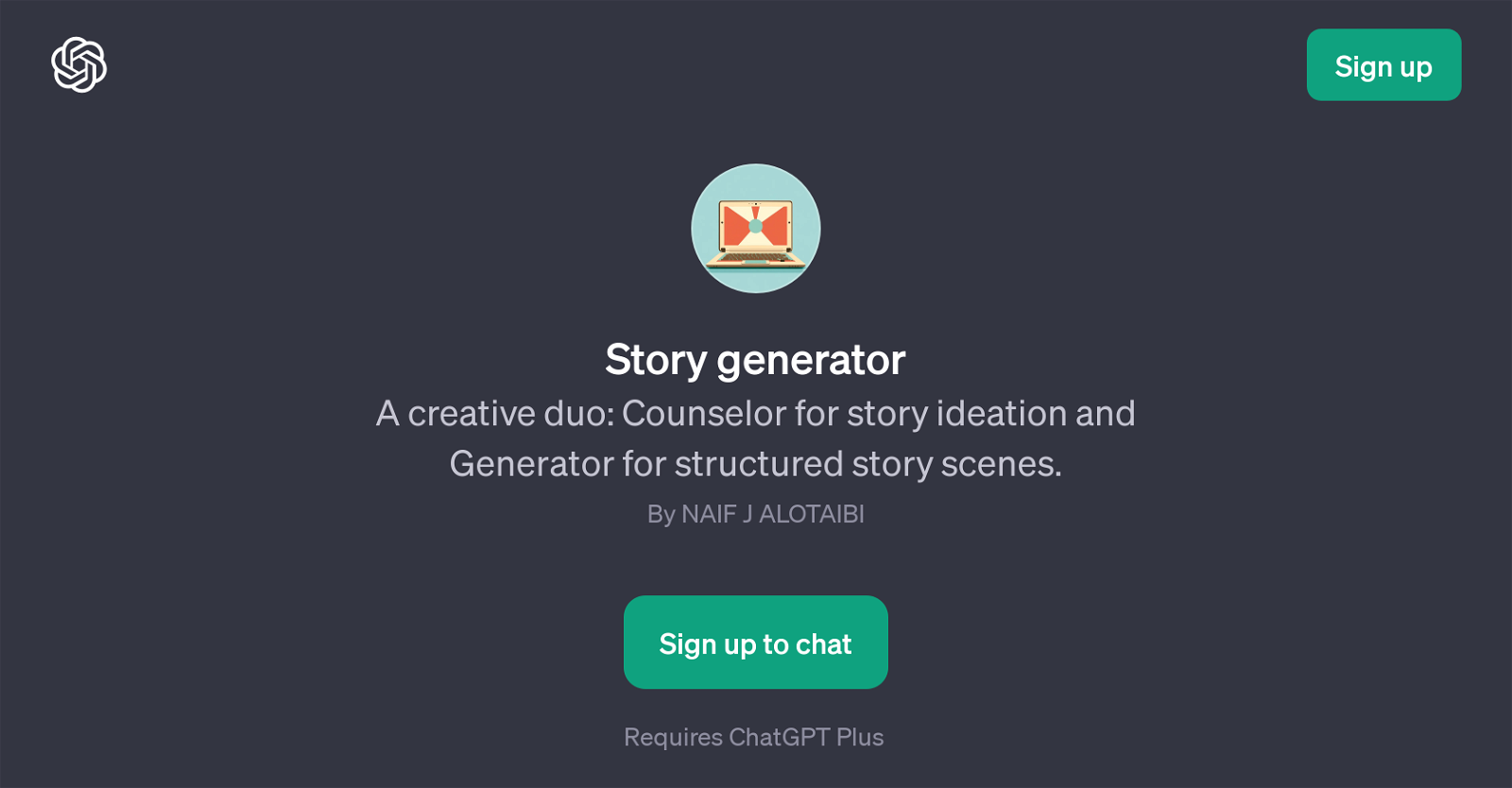 Story Generator website