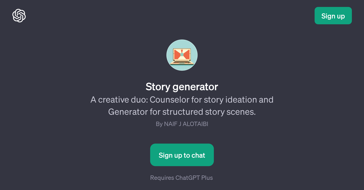 Story Generator website