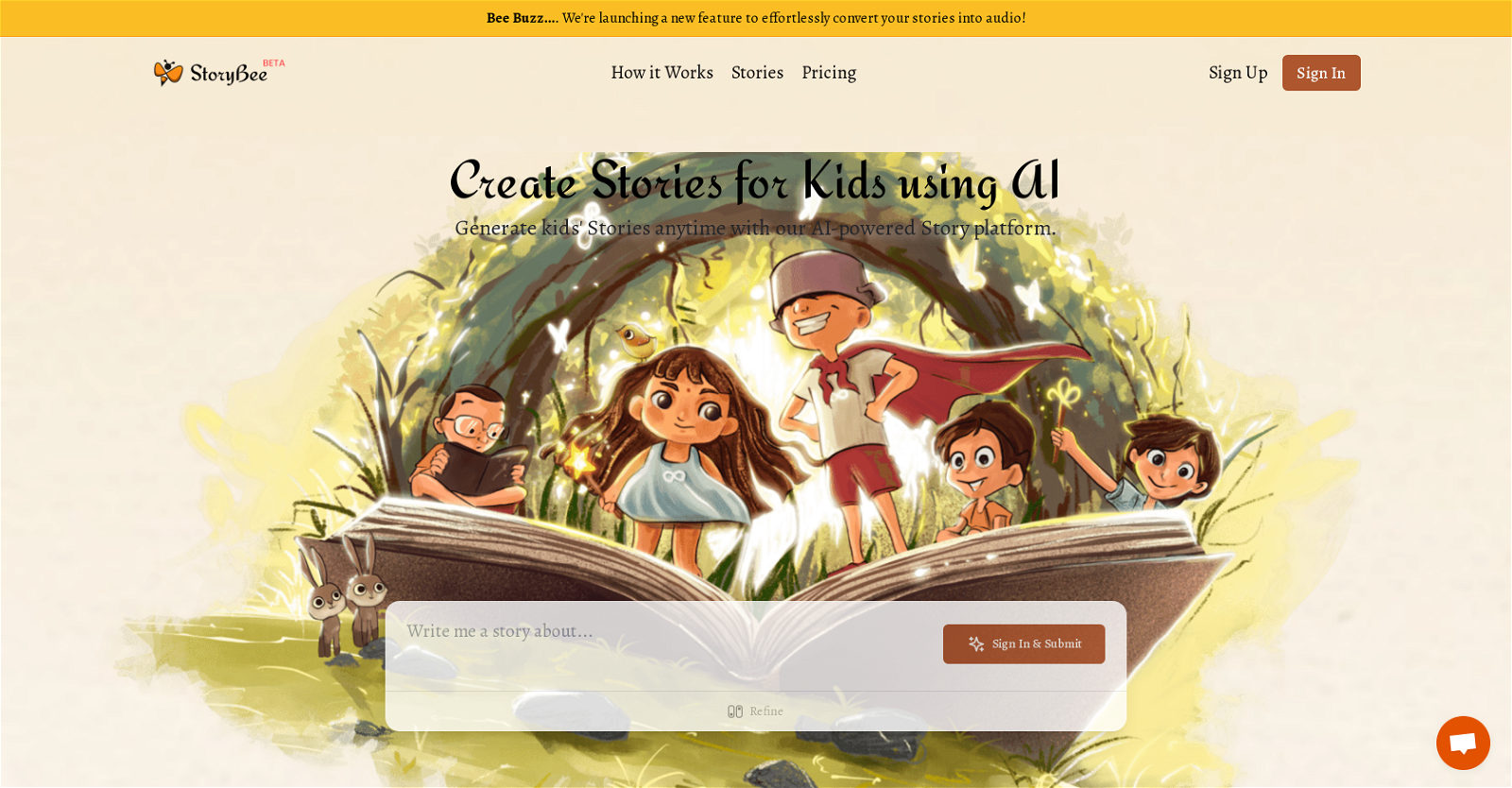 StoryBee website