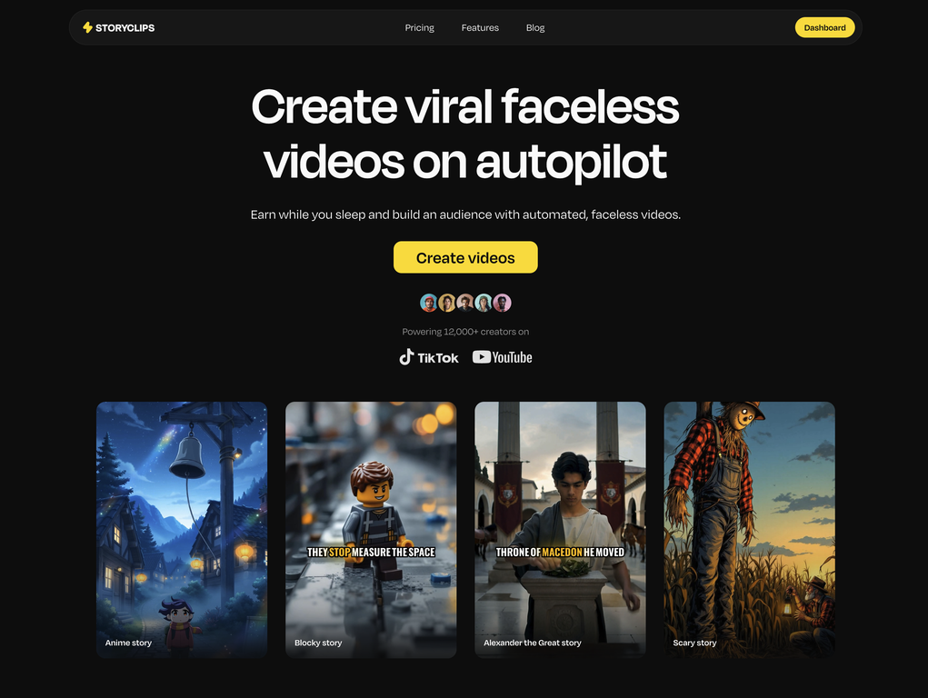Storyclips website