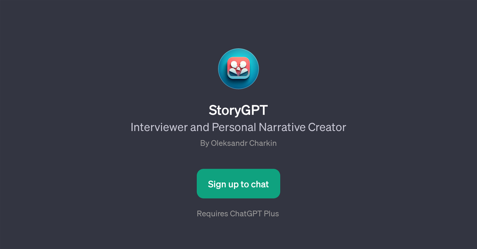 StoryGPT website
