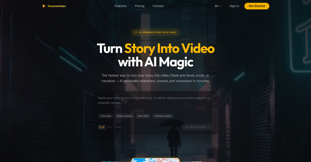 StoryIntoVideo website