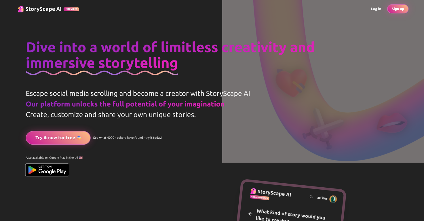 StoryScape  website