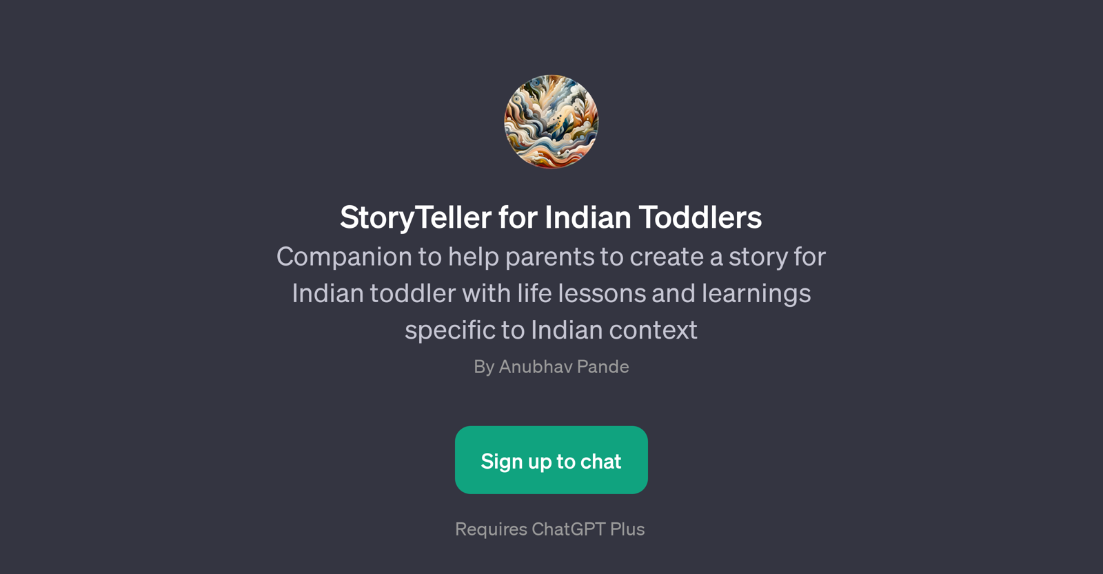 StoryTeller for Indian Toddlers website