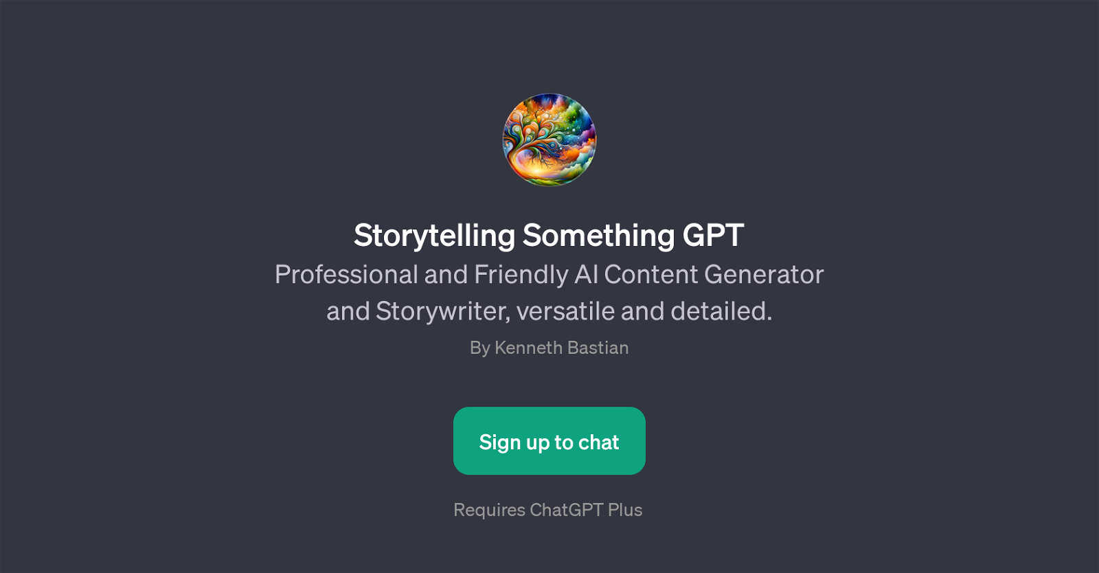 Storytelling Something GPT website