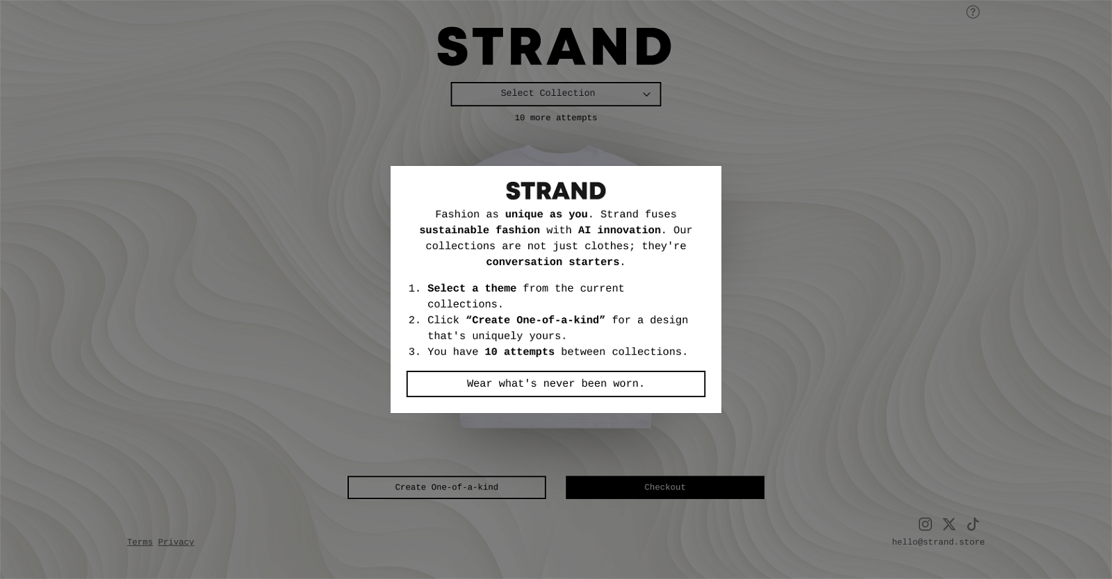 Strand Store website