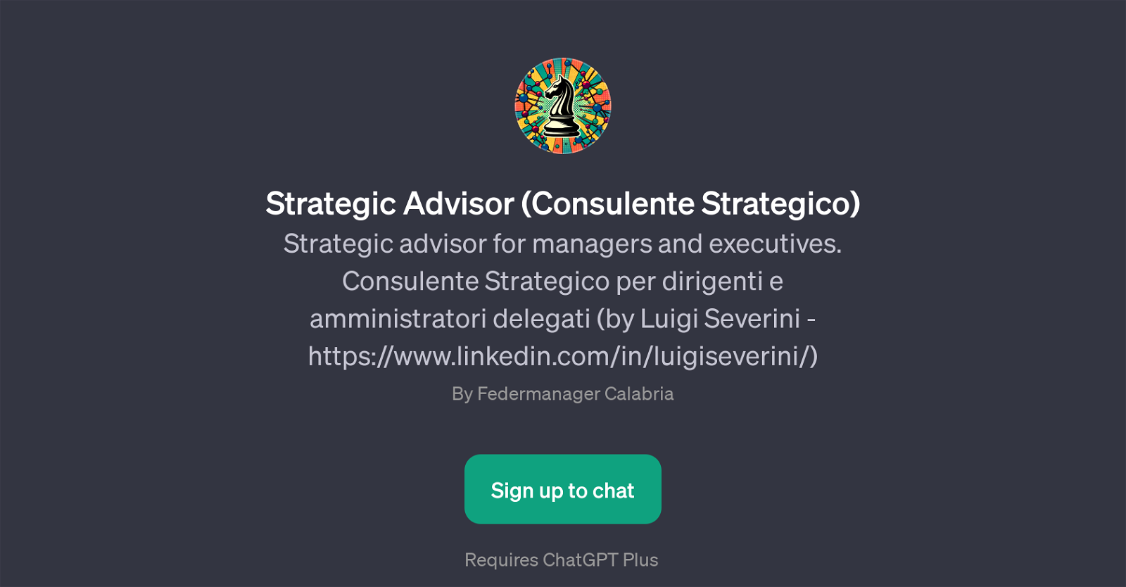 Strategic Advisor (Consulente Strategico) website