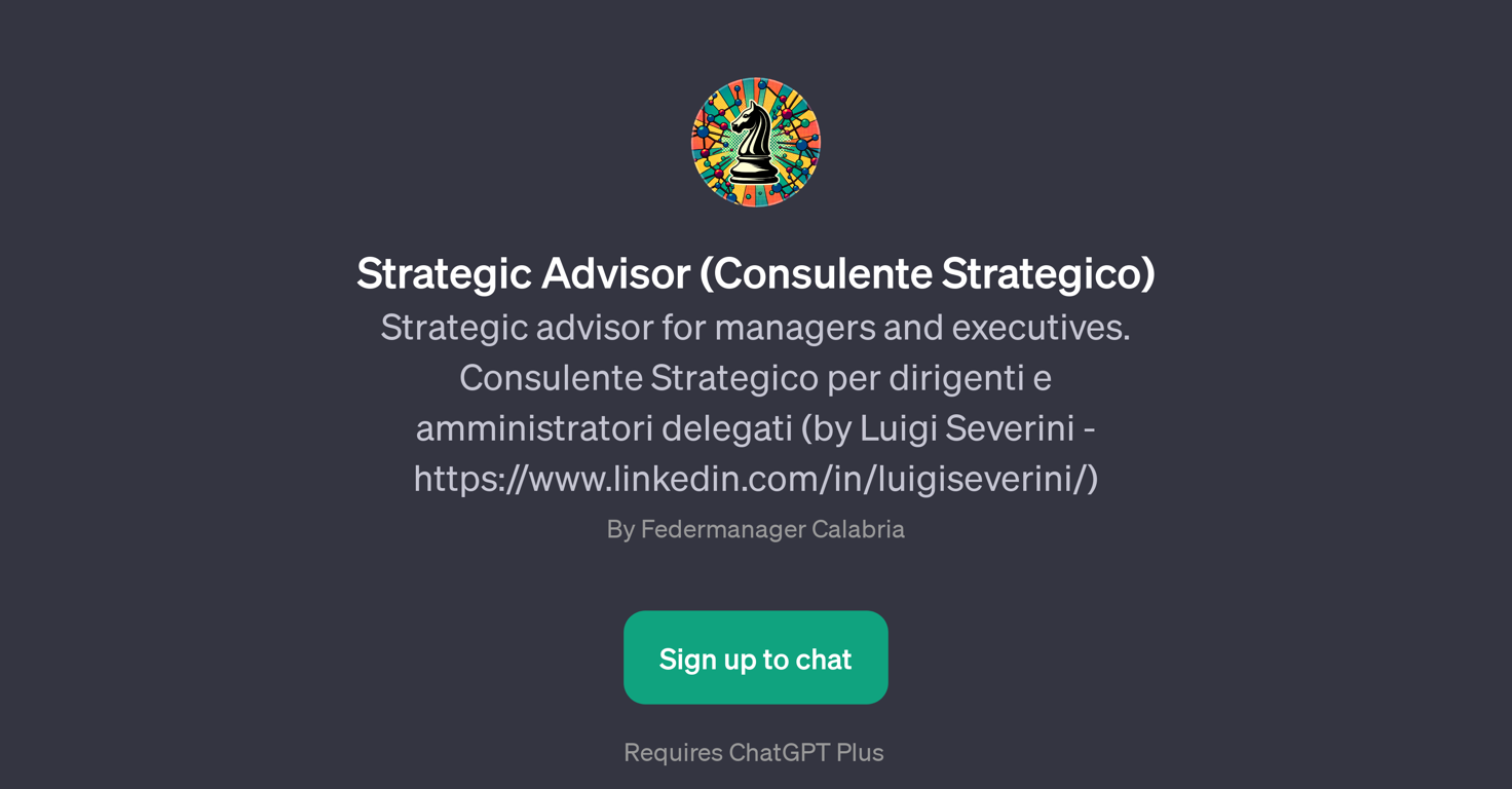 Strategic Advisor (Consulente Strategico) website