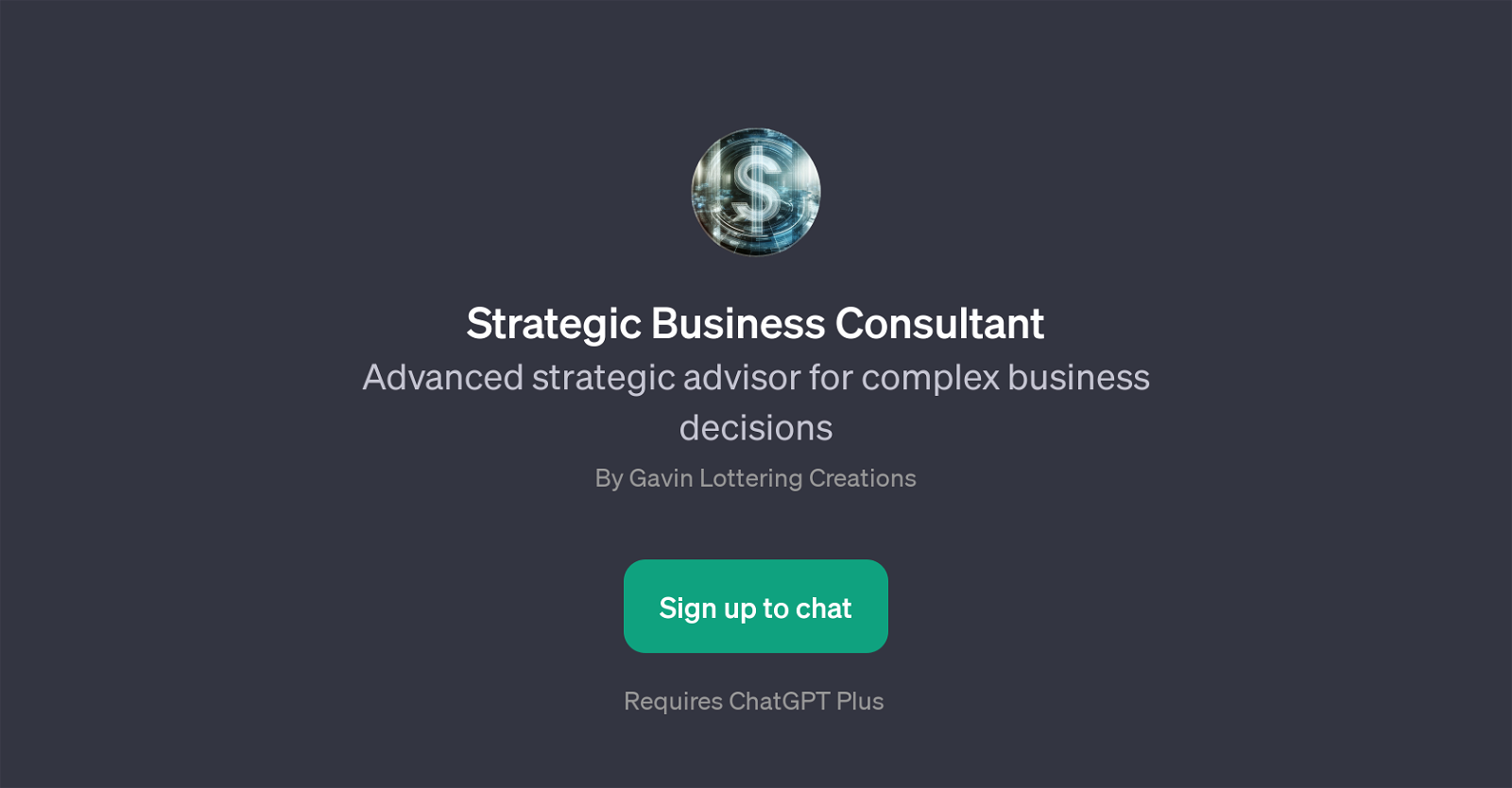 Strategic Business Consultant website