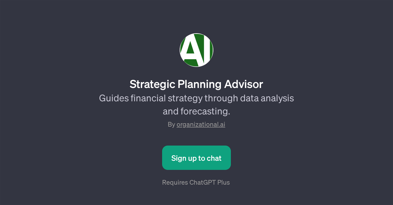 Strategic Planning Advisor website