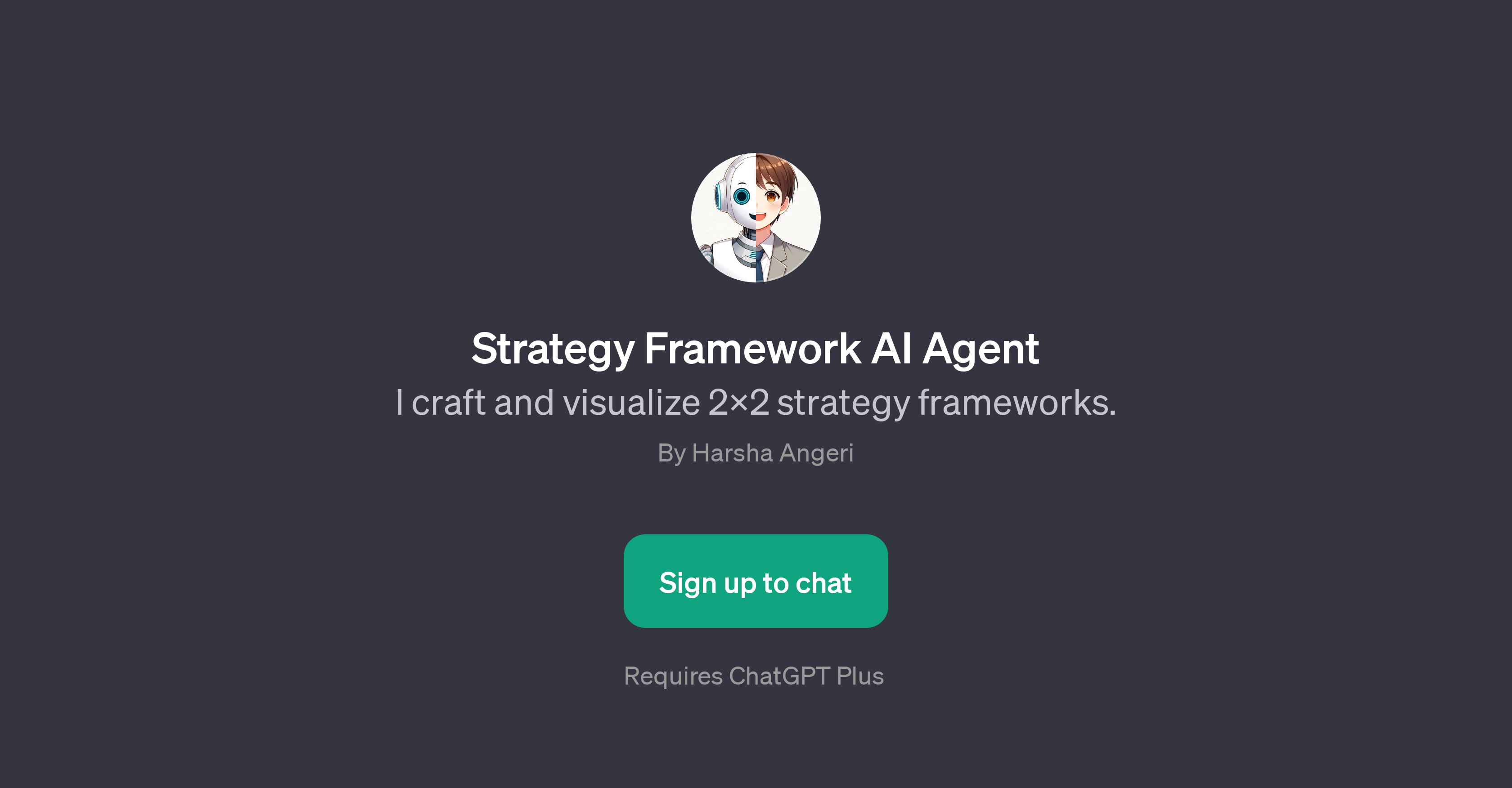 Strategy Framework AI Agent website