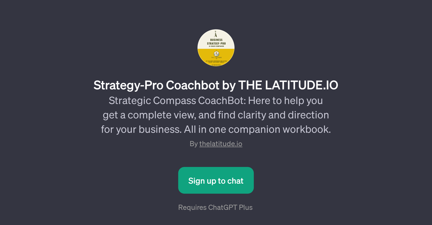 Strategy-Pro Coachbot by THE LATITUDE.IO website