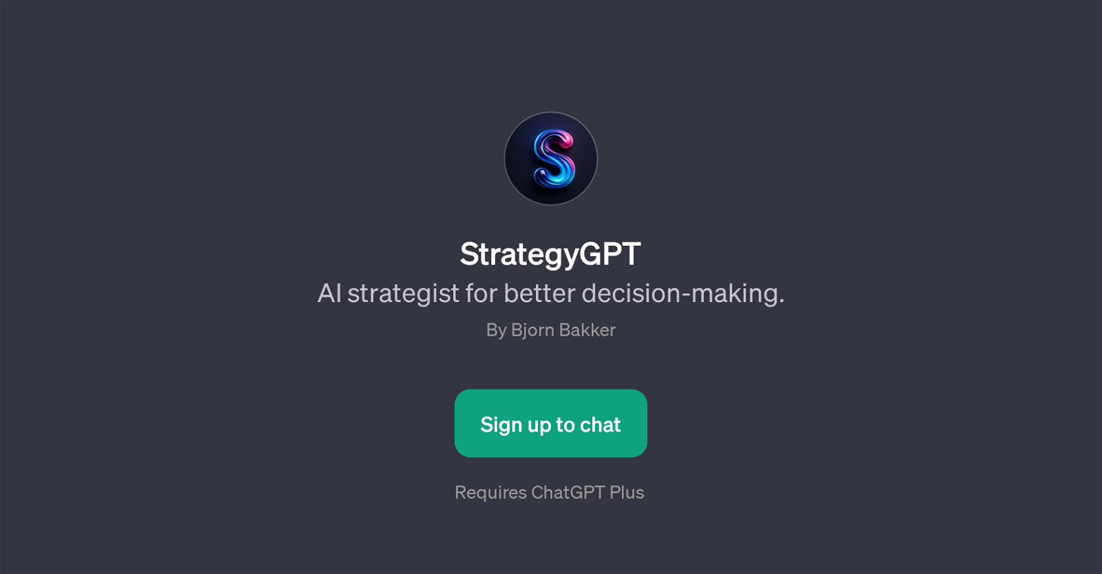 StrategyGPT website