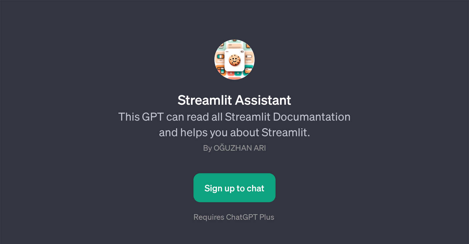 Streamlit Assistant website