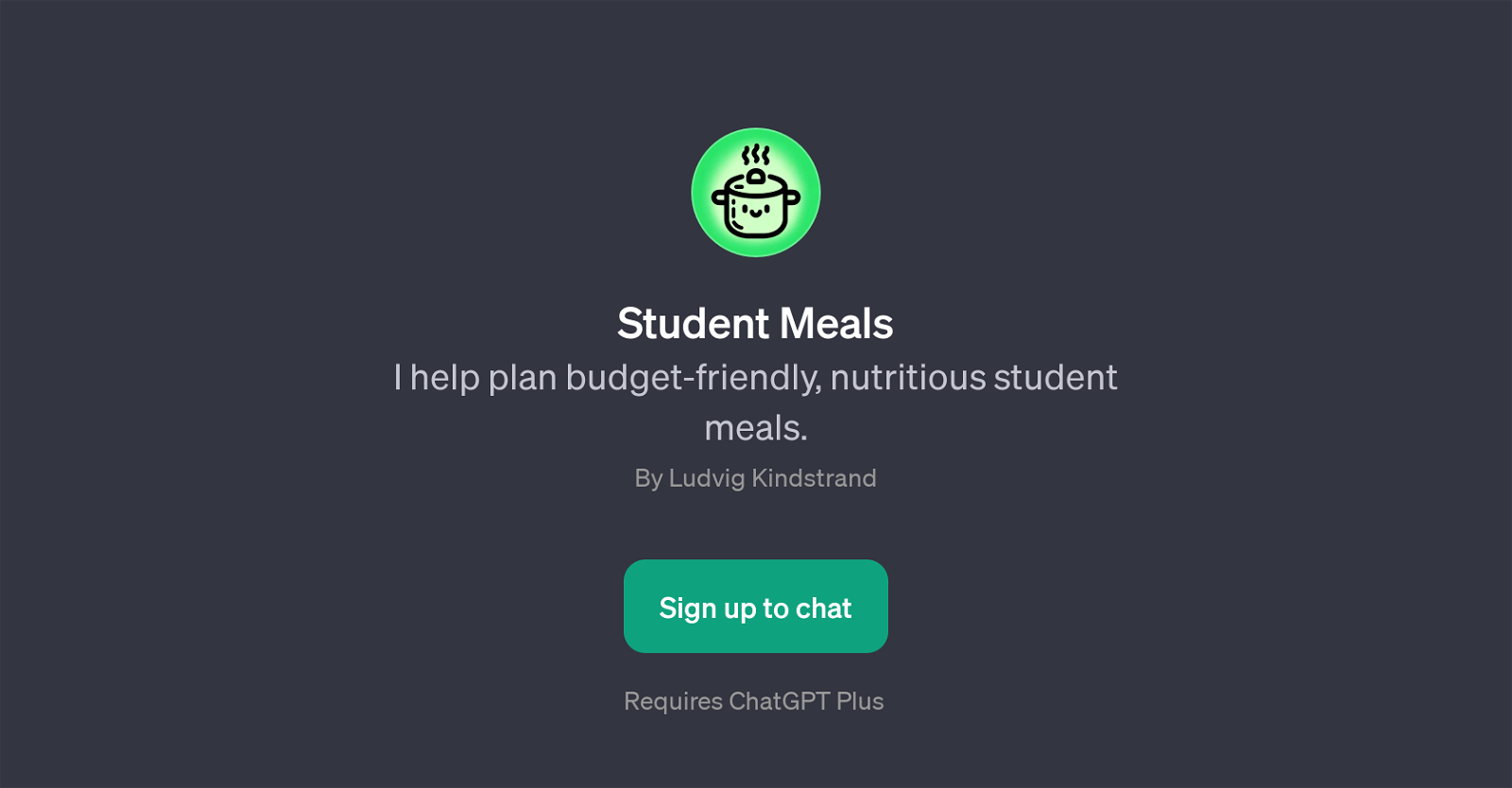 Student Meals website