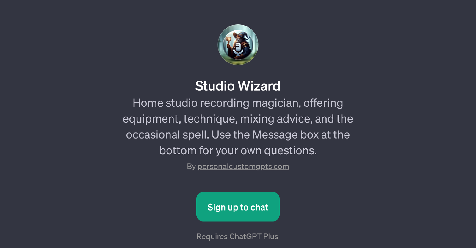 Studio Wizard website