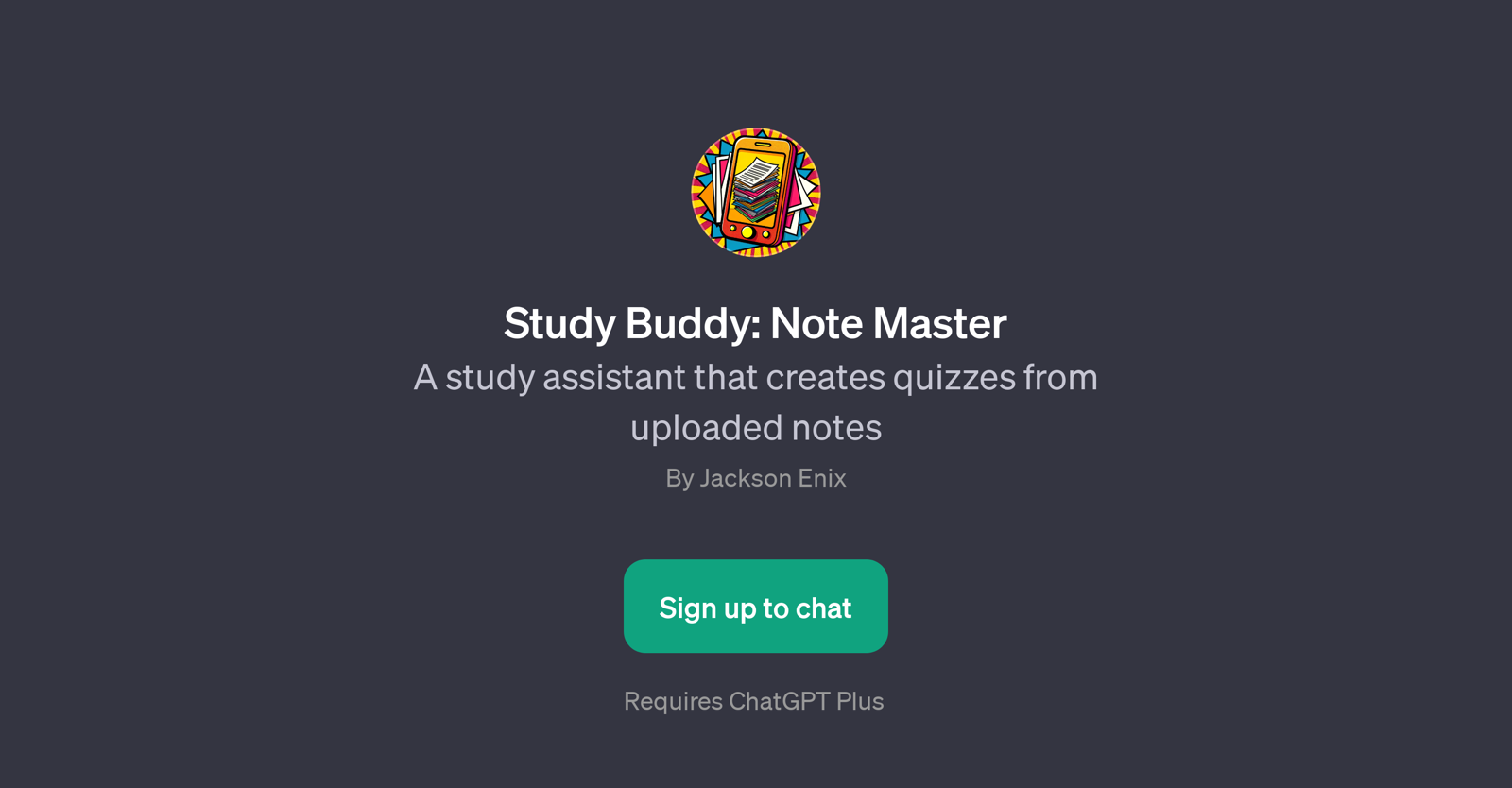 Study Buddy: Note Master website