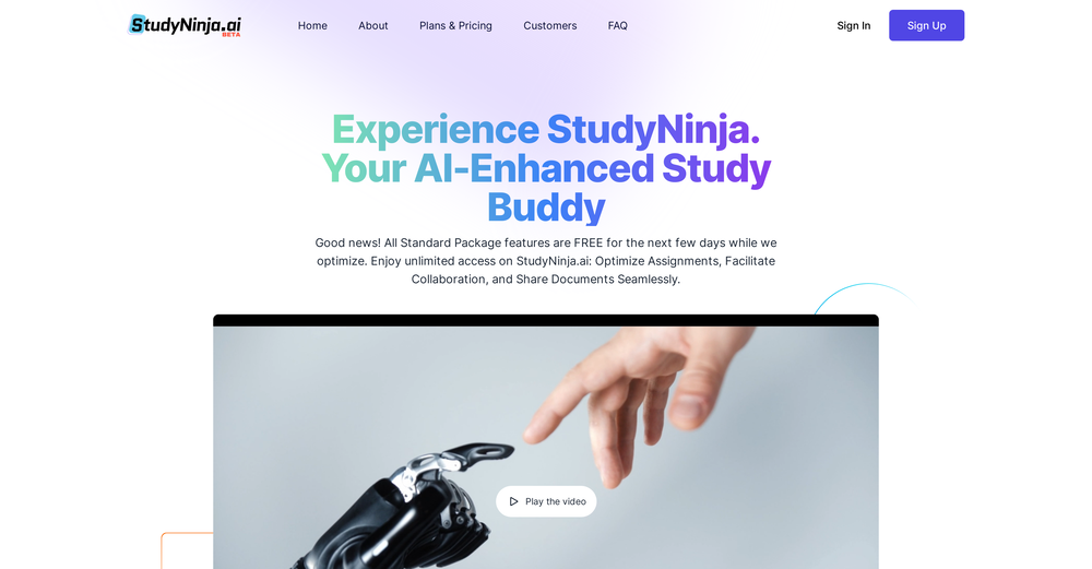 StudyNinja website