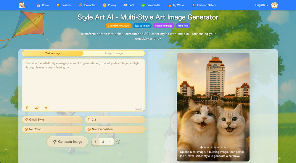 Style Art AI website