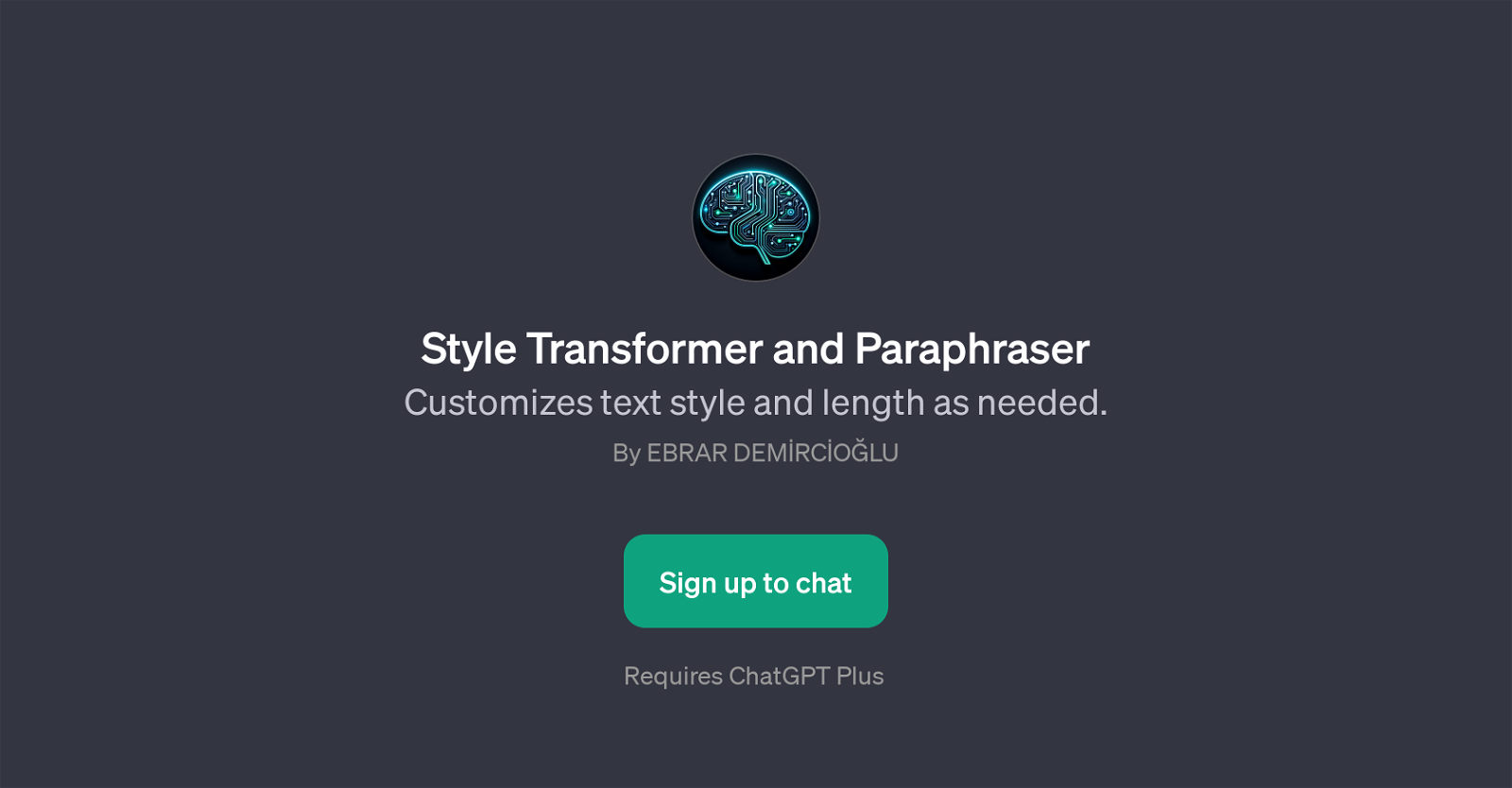 Style Transformer and Paraphraser GPT website